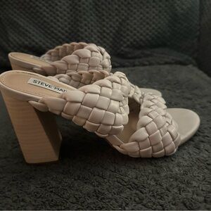 Steve Madden Women's Beige Braided Heels
